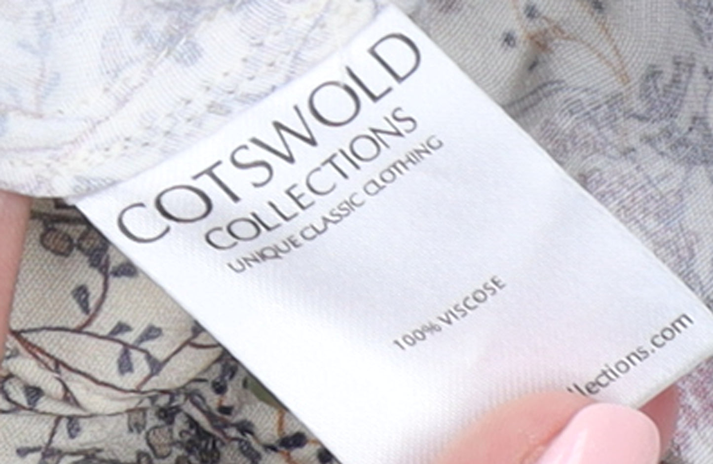 Cotswold Collections Womens Beige Floral Viscose Tunic Blouse Size 16