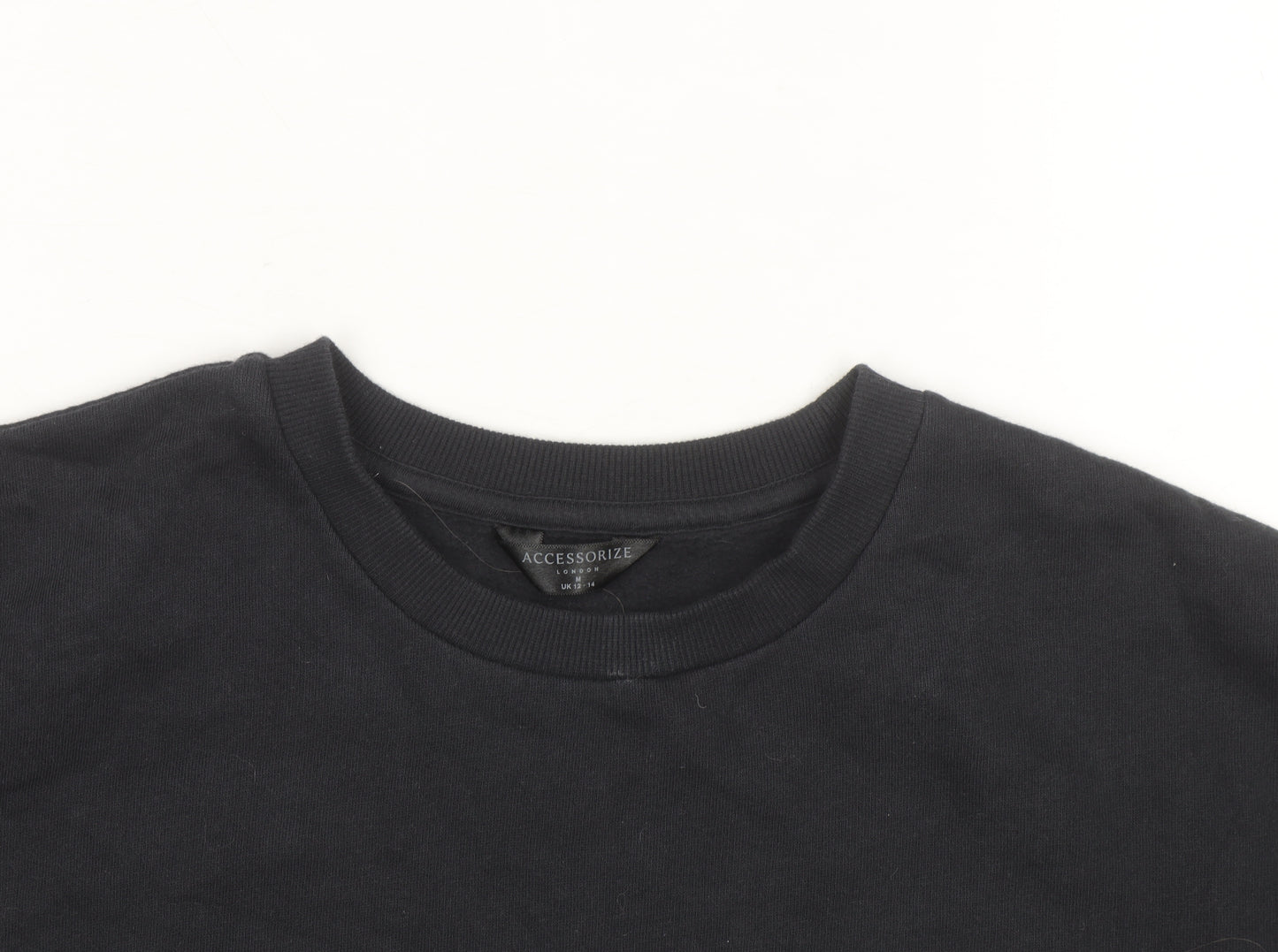 Accessorize Women Black Le Marais Paris Sweatshirt Size 10 Pullover