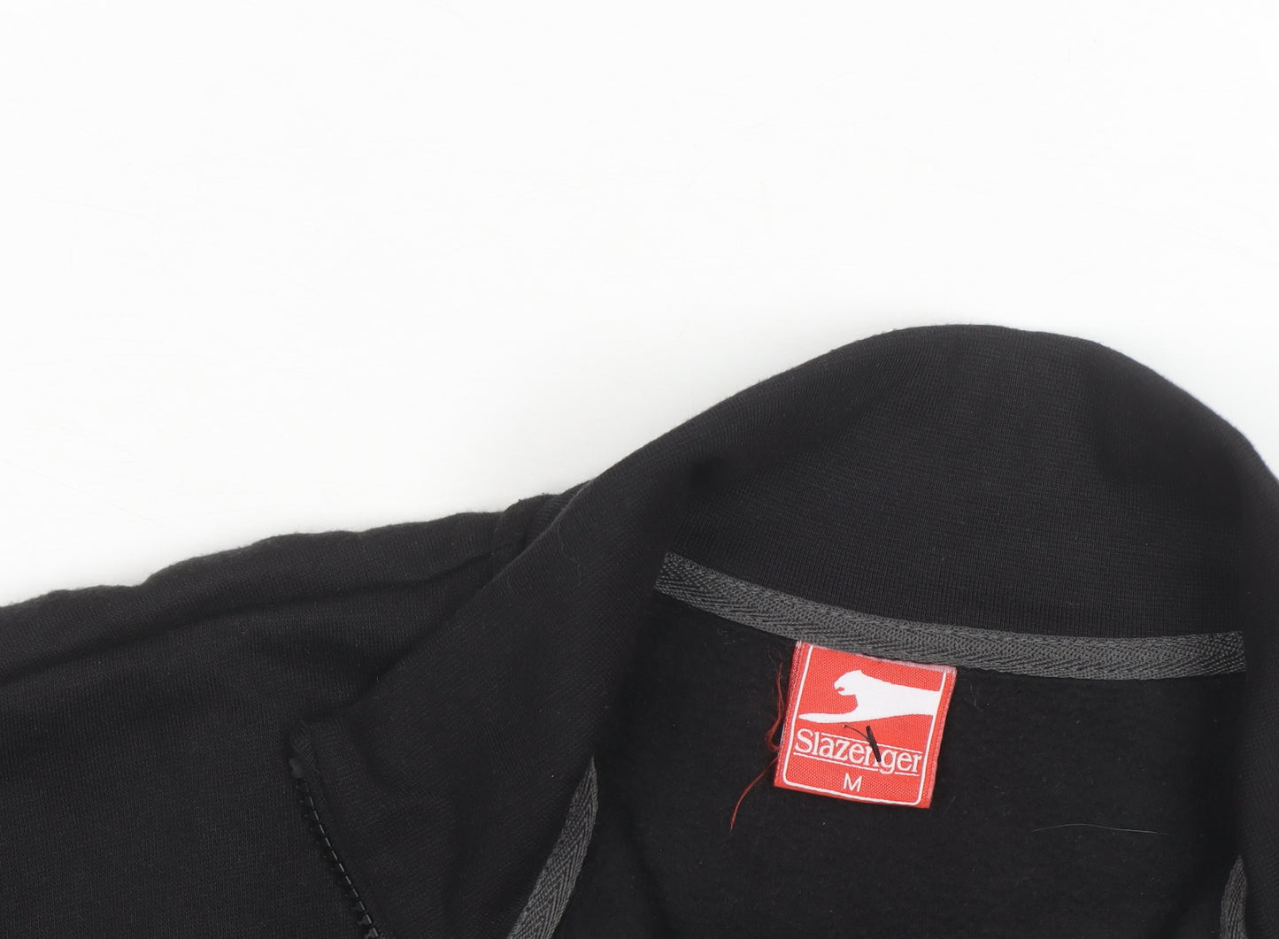 Slazenger Men's Black Medium Track Jacket Full Zip Activewear