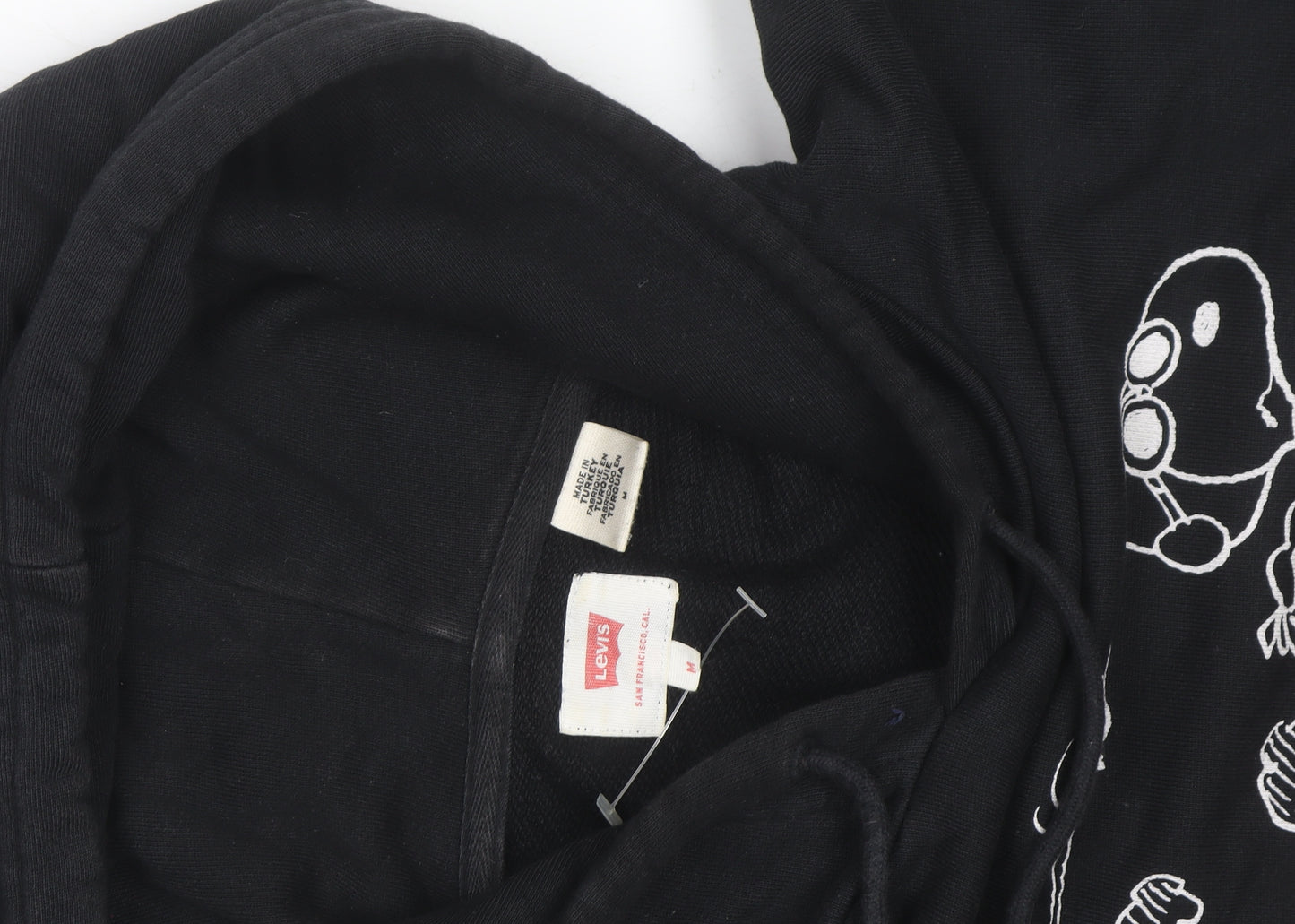 Levi's Men's Black Medium Pullover Hoodie with Graphic Print