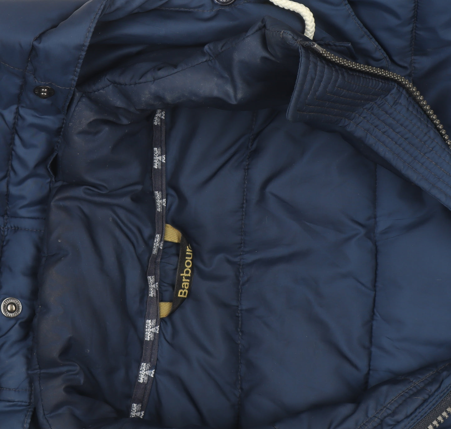 Barbour Women Blue Size 12 Puffer Jacket Hooded Quilted Winter Coat