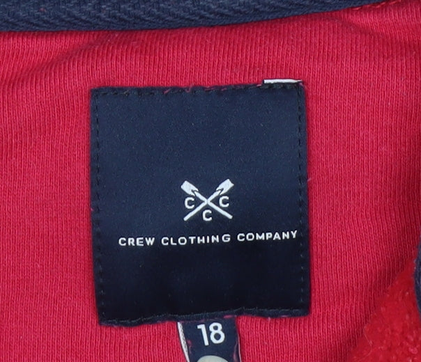 Crew Clothing Company Women Red 1/4 Zip Pullover Sweatshirt Size 18