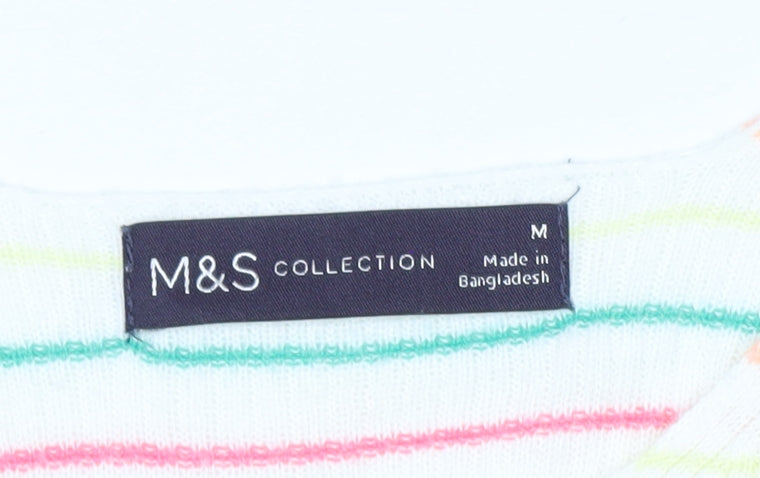 Marks and Spencer Women's Multicoloured Striped Knit Tank Top M