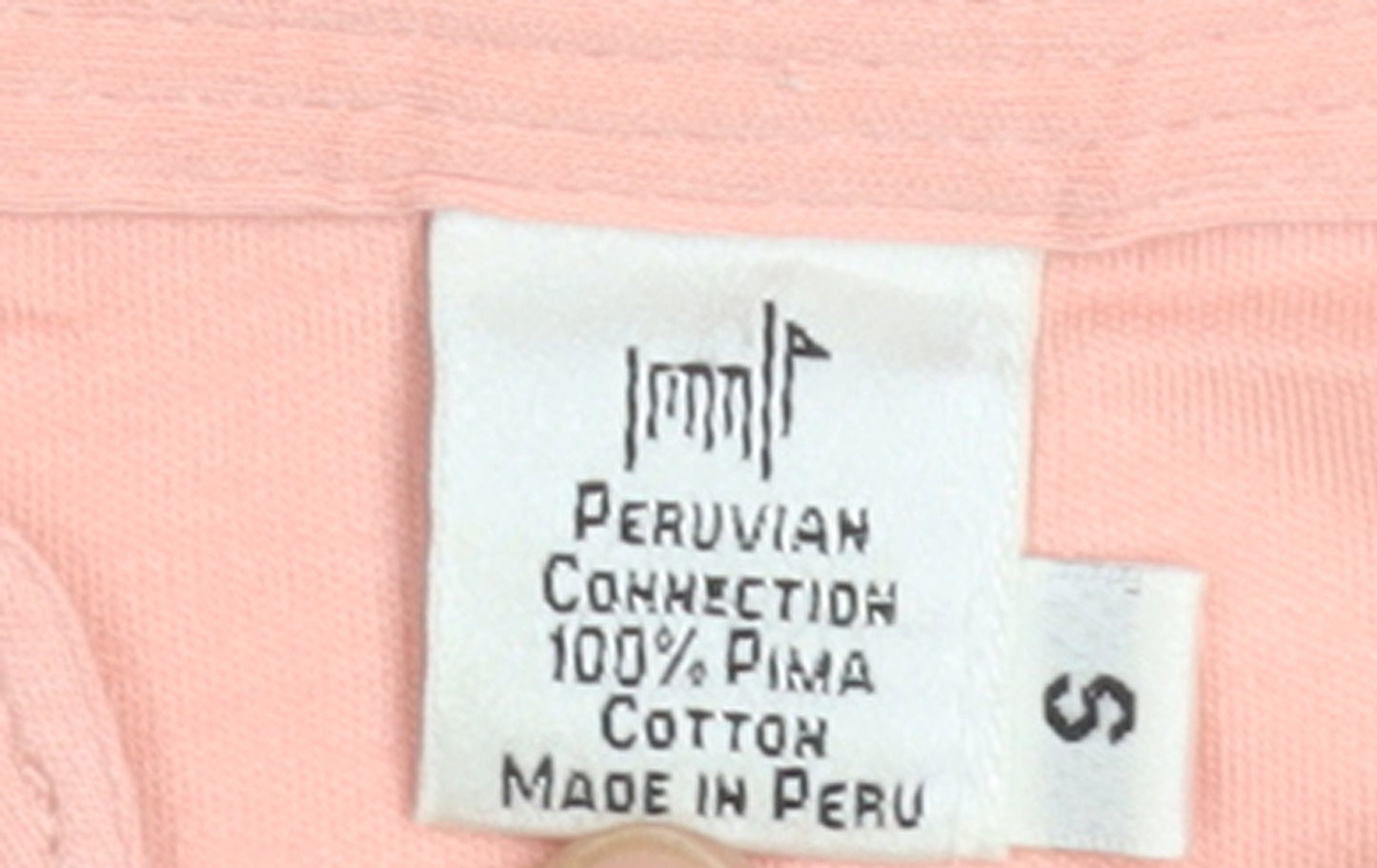 Peruvian Connection Women Pink Tunic Blouse 3/4 Sleeve 100% Cotton S