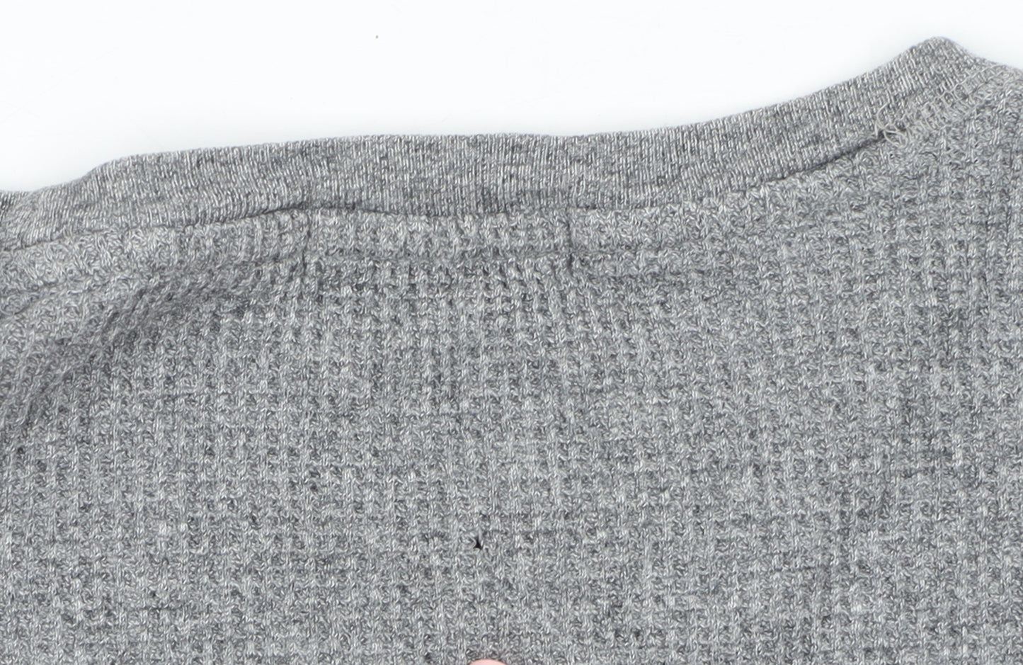 Polo Ralph Lauren Men's Grey Waffle-Knit Cotton Jumper Size S