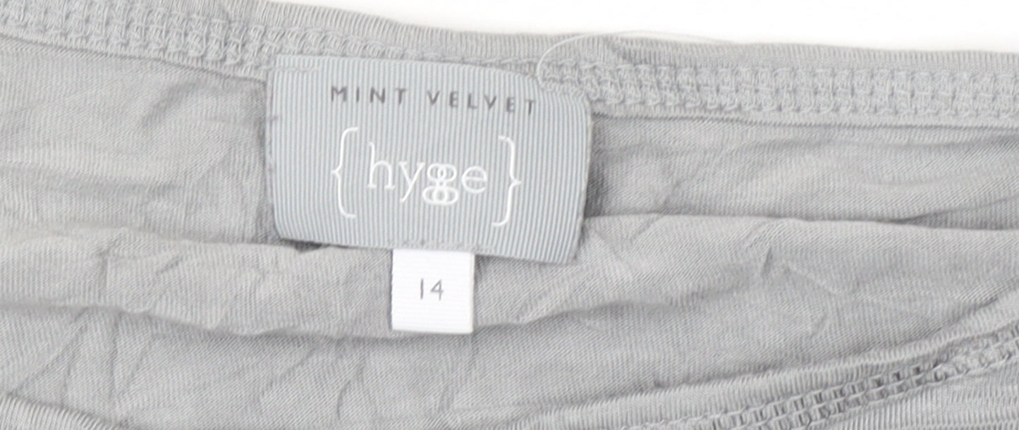 Mint Velvet Women’s Grey Ombre Long Sleeve Basic T-Shirt Size 14