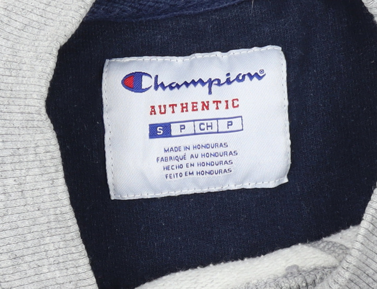 Champion Men's Grey Crew Neck Pullover Sweatshirt Size S