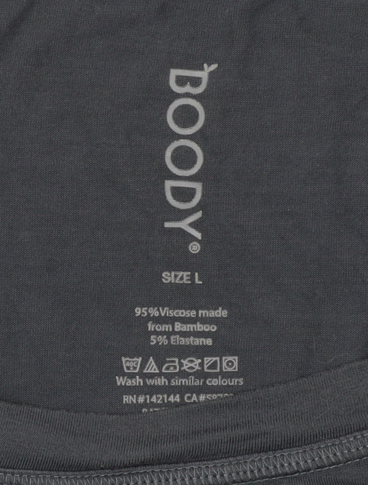Boody Womens Blue Long Sleeve Basic Bamboo Jersey Top Size L