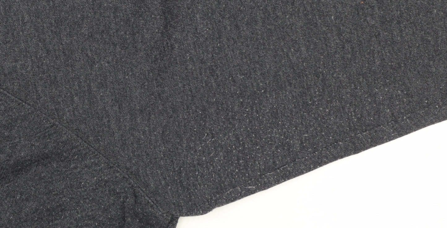 FatFace Womens Grey Embroidered 3/4 Sleeve Jersey T-Shirt Size 18