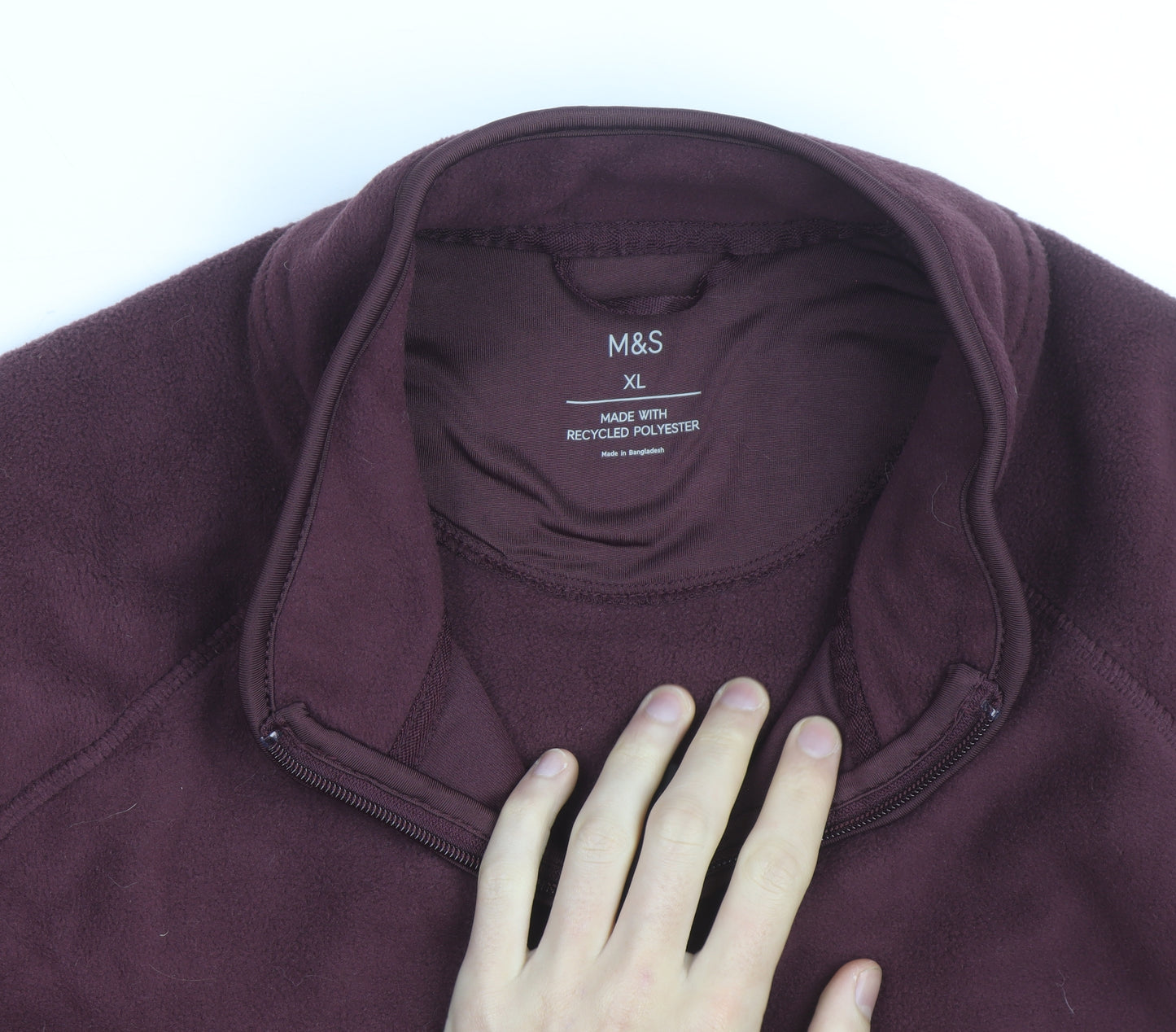 Marks and Spencer Men’s Brown XL Fleece Full Zip Activewear Jacket