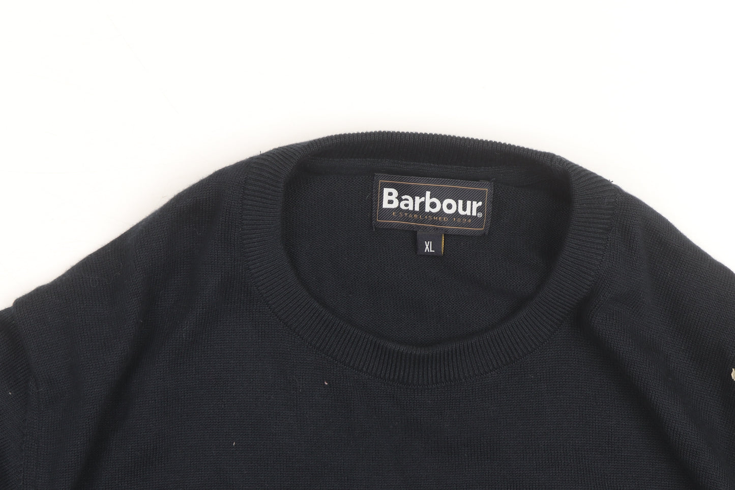 Barbour Men's Blue Cotton Crew Neck Jumper XL