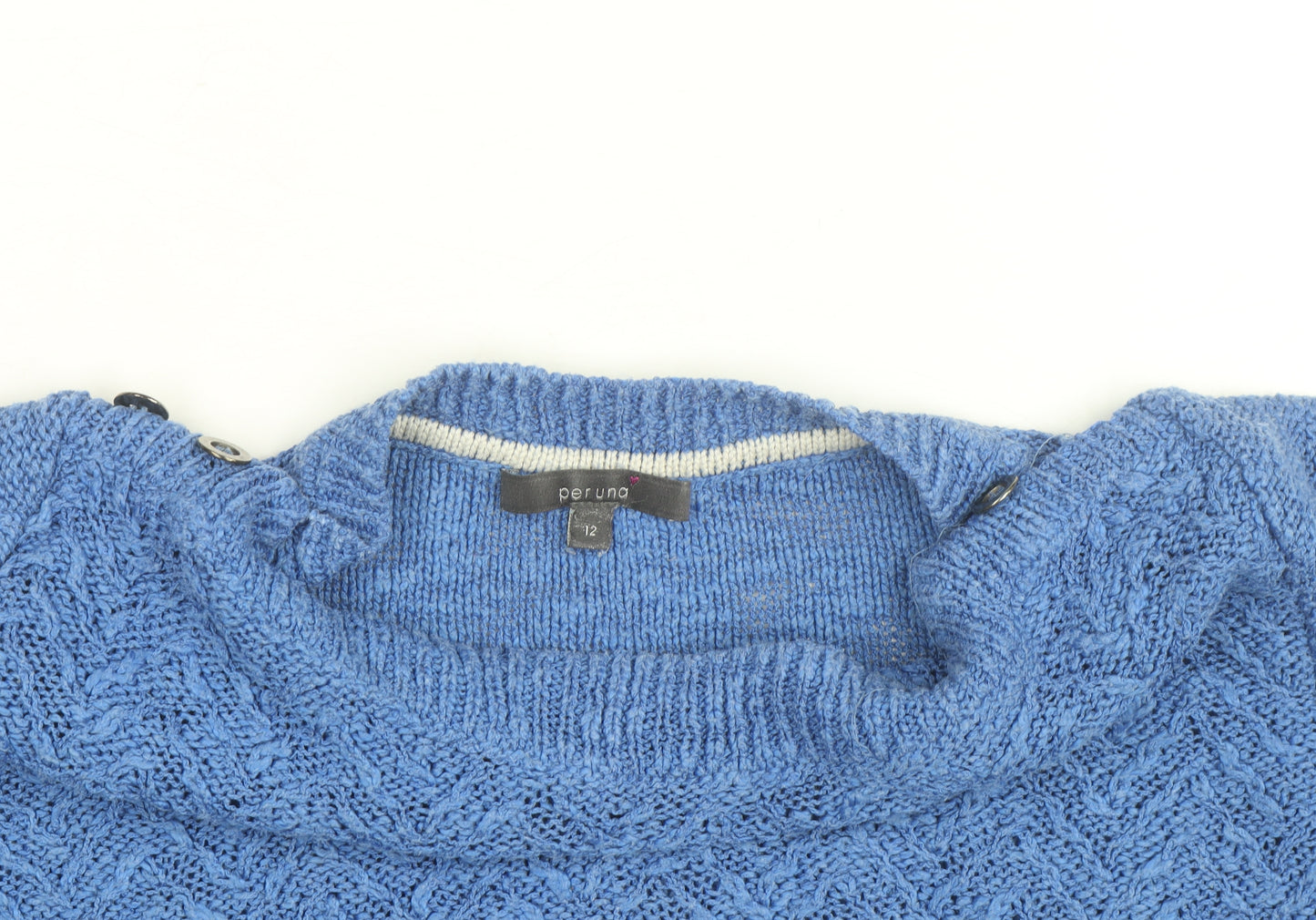 Marks and Spencer Per Una Blue Textured Knit Women’s Jumper Size 12