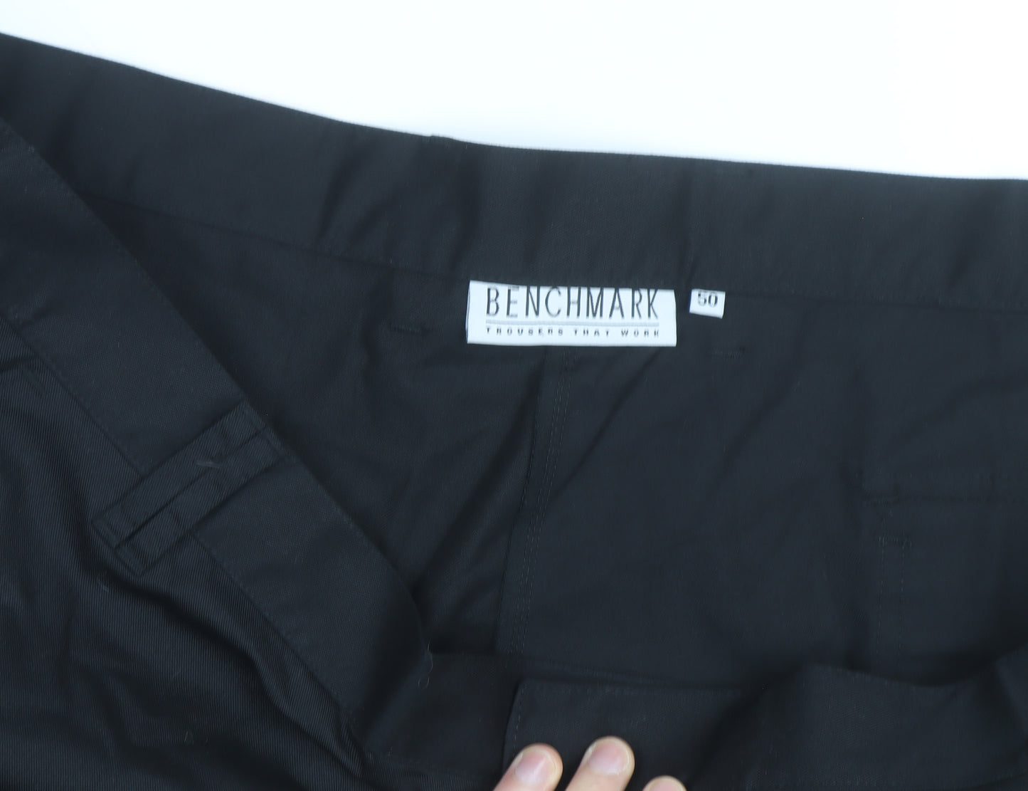 Benchmark Men's Black Cargo Workwear Shorts Size 50 Regular Fit