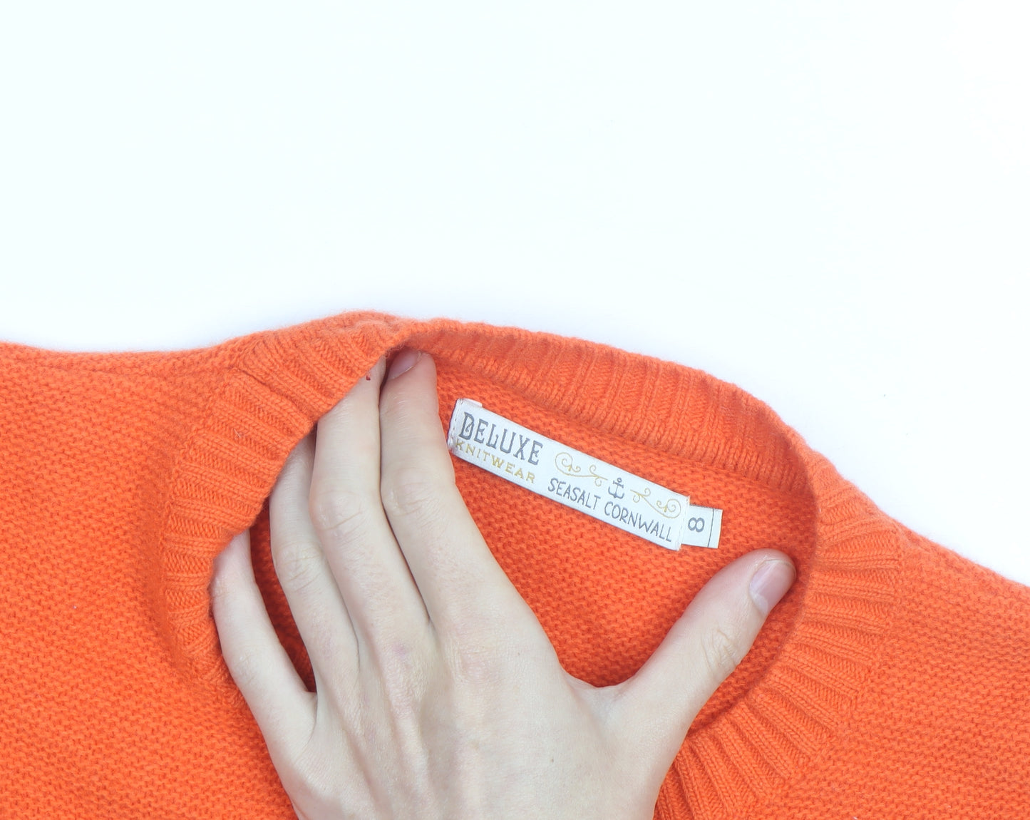 Seasalt Cornwall Women's Orange Merino Wool Cardigan Size 8