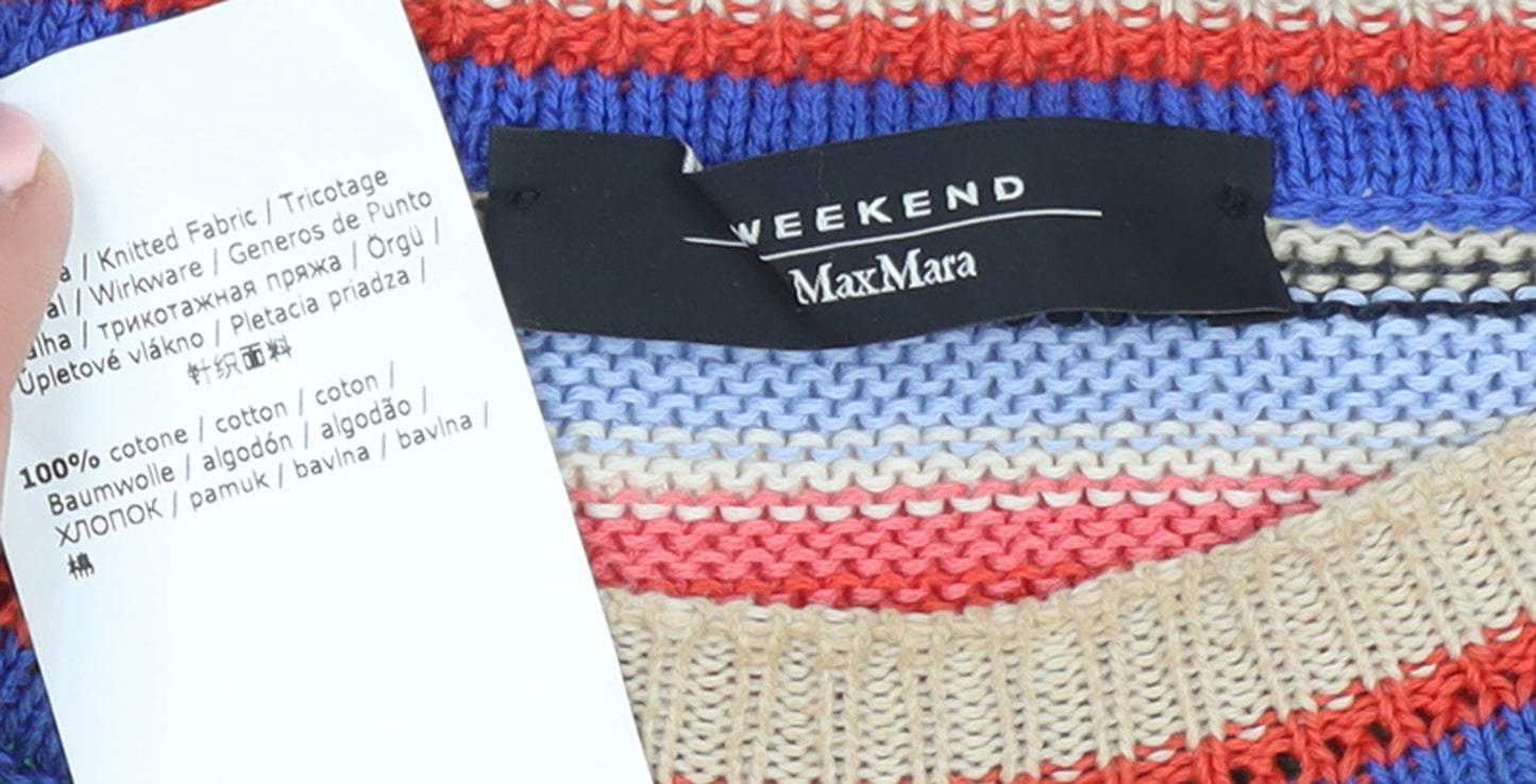 MaxMara Weekend Womens Multicoloured Cotton Stripe Jumper Size S