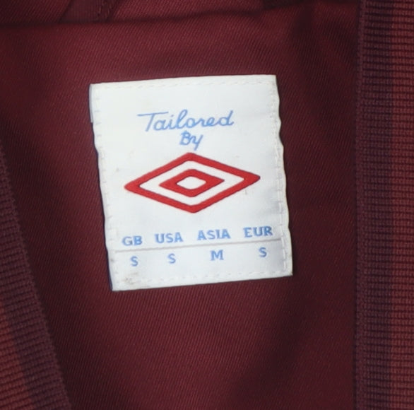 Umbro Men's Red Bomber Jacket S Manchester City Etihad Full Zip