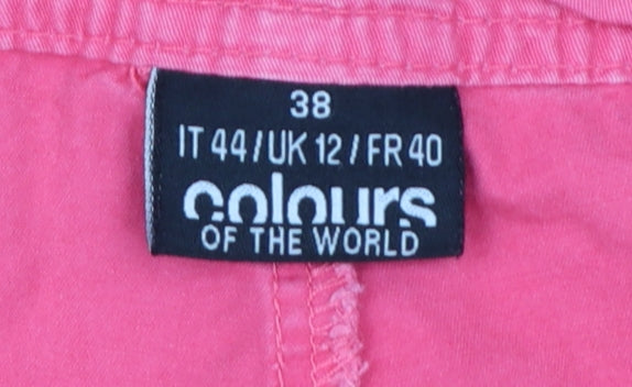 Colours of the World Women’s Pink Chino Shorts UK 12 Cotton