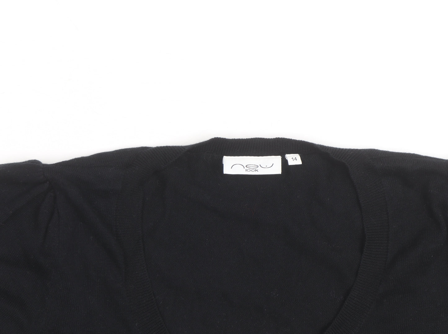 New Look Womens Black Size 14 Cardigan Lightweight Knit
