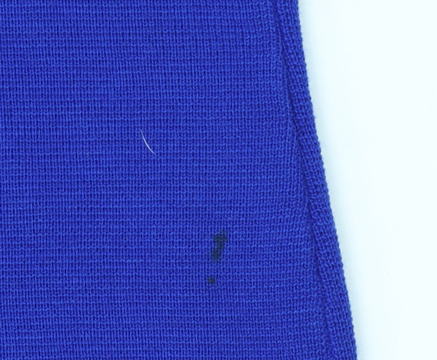 C&D Women’s Blue Wool Cardigan Size 12 V-Neck Geometric Classic Knit