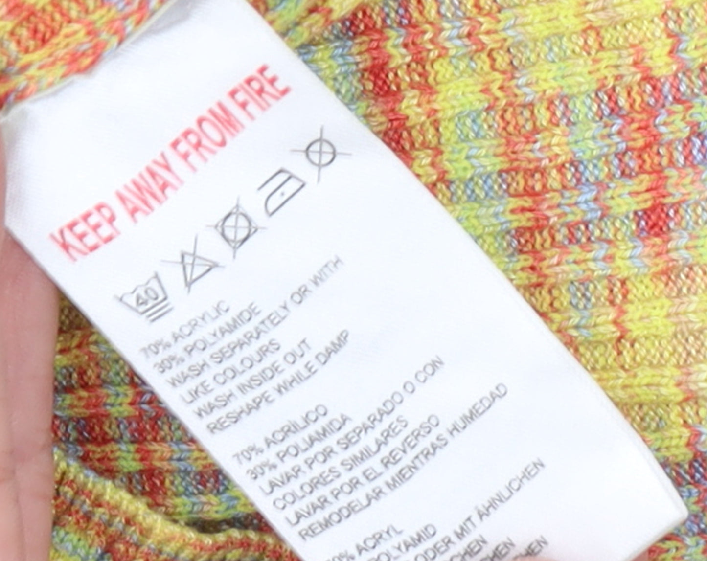 Urban Outfitters Women’s Multicoloured Mock Neck Slim Pullover Jumper Size S