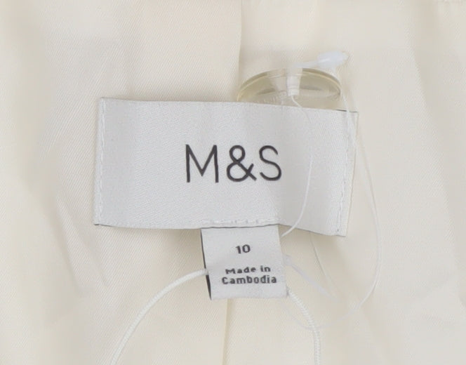 Marks and Spencer Women's Ivory Wrap Blouse Size 10