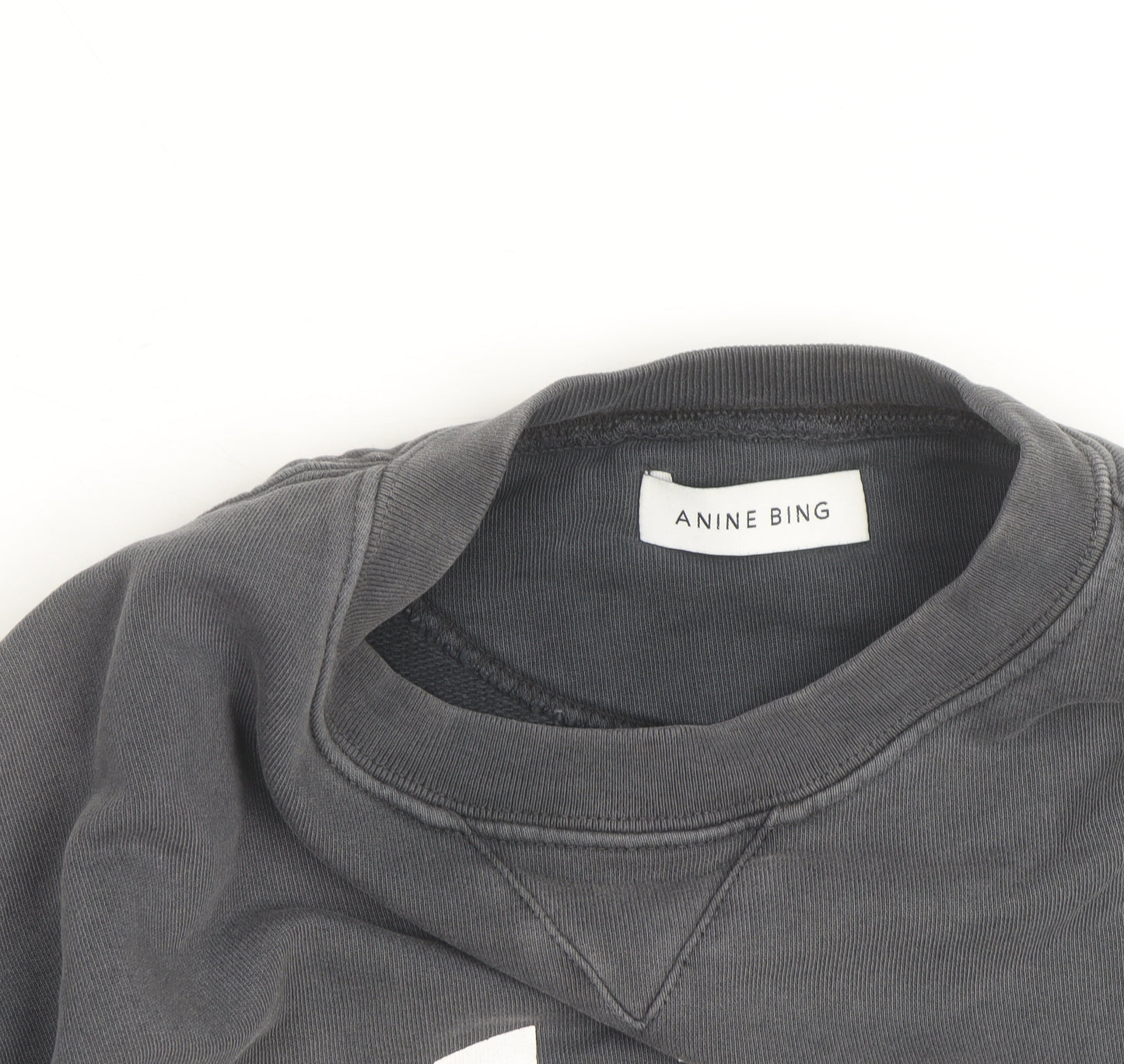 Anine Bing Paris Black Sweatshirt Men S Crew Neck Cotton Pullover