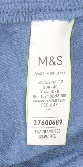 Marks and Spencer Women’s Blue Cotton Jogger Trousers Size 12