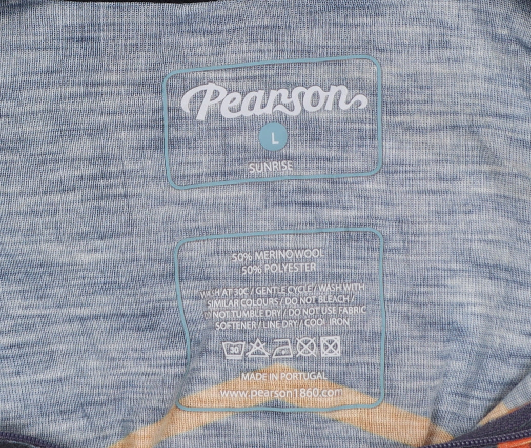 Pearson Men's Multicoloured L Cycling Jersey T-Shirt Merino Wool Blend