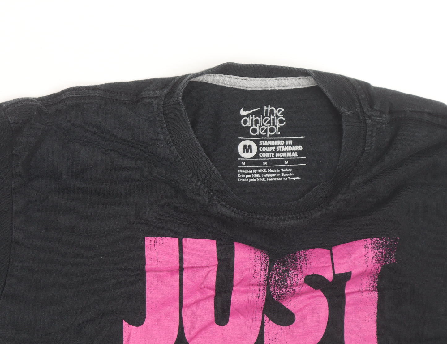 Nike Women's Black Just Do It T-Shirt Medium Short Sleeve Cotton