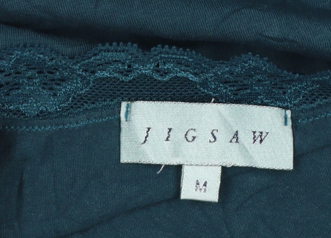 Jigsaw Women's Green Lace Trim Camisole Tank Top Size M