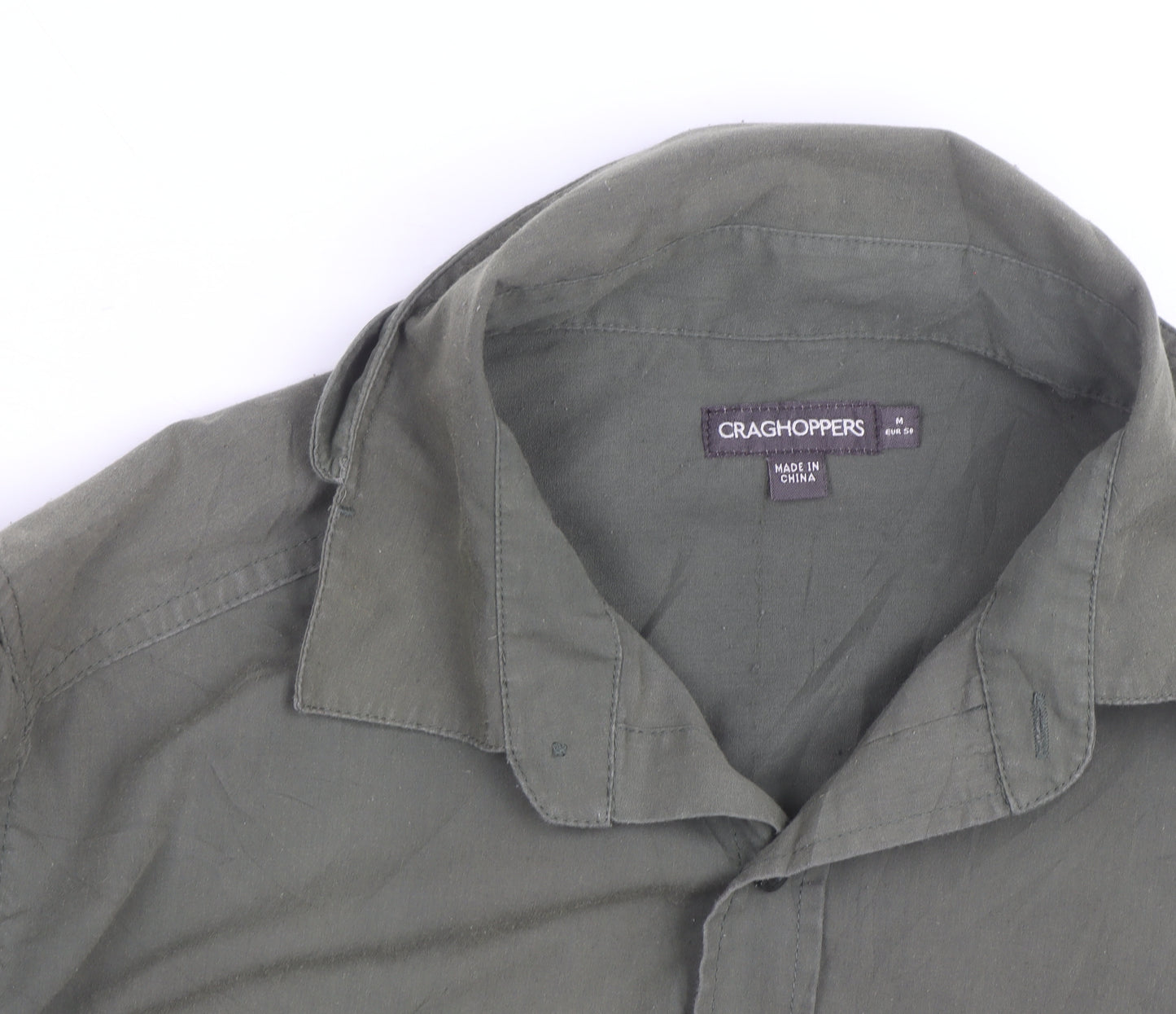 Craghoppers Men's Green Long Sleeve Button-Up Outdoor Shirt Size M
