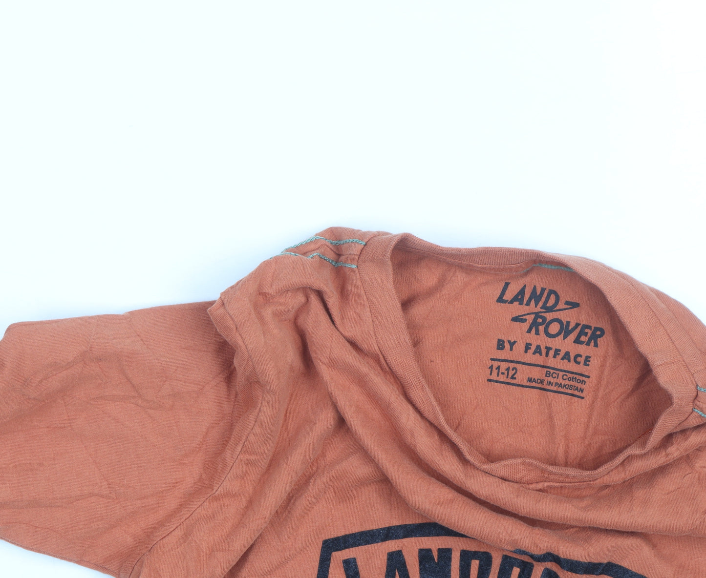 FatFace Boys Orange Land Rover Graphic Long Sleeve Cotton T-Shirt 11-12 Years