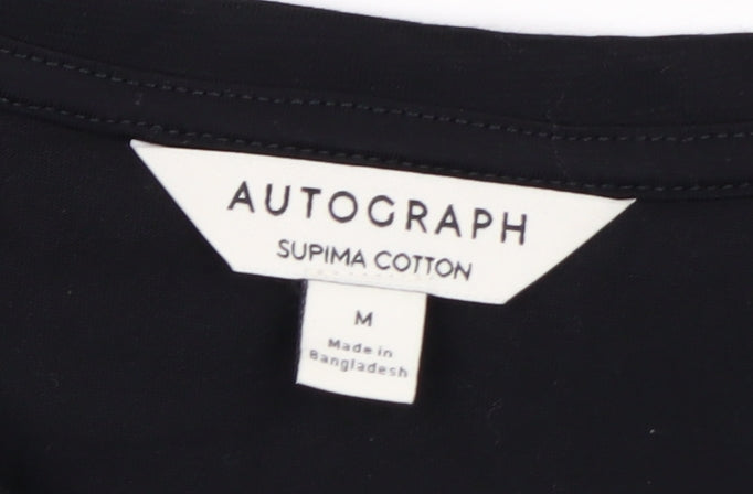 Marks and Spencer Autograph Men's Black Supima Cotton Crew Neck T-Shirt M