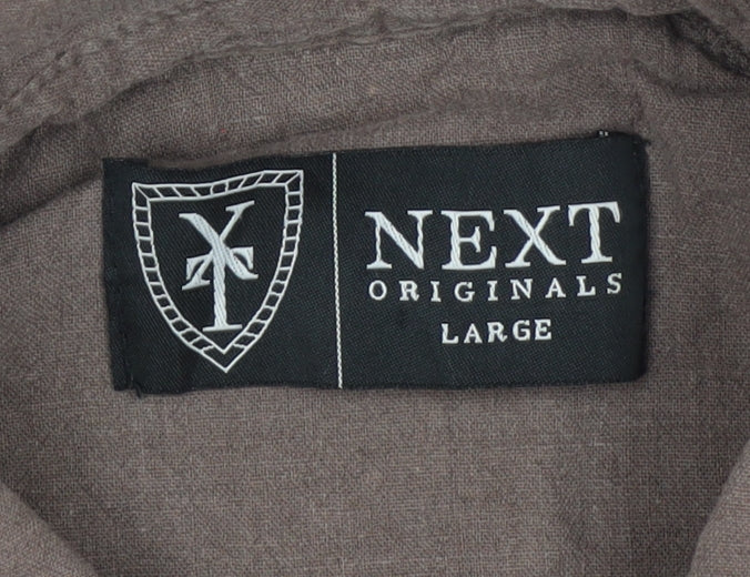 Next Originals Men's Brown Short Sleeve Polo Shirt Size L