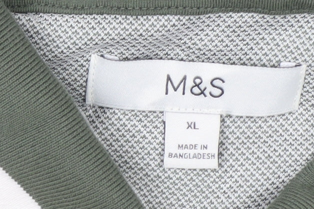 Marks and Spencer Men’s Grey XL Modal Blend Polo Shirt