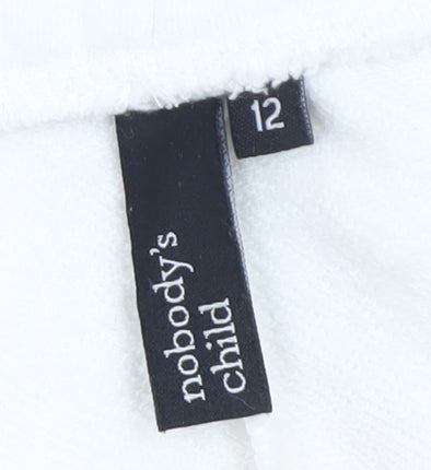 Nobody's Child Womens White Size 12 Jogger Sweatpants