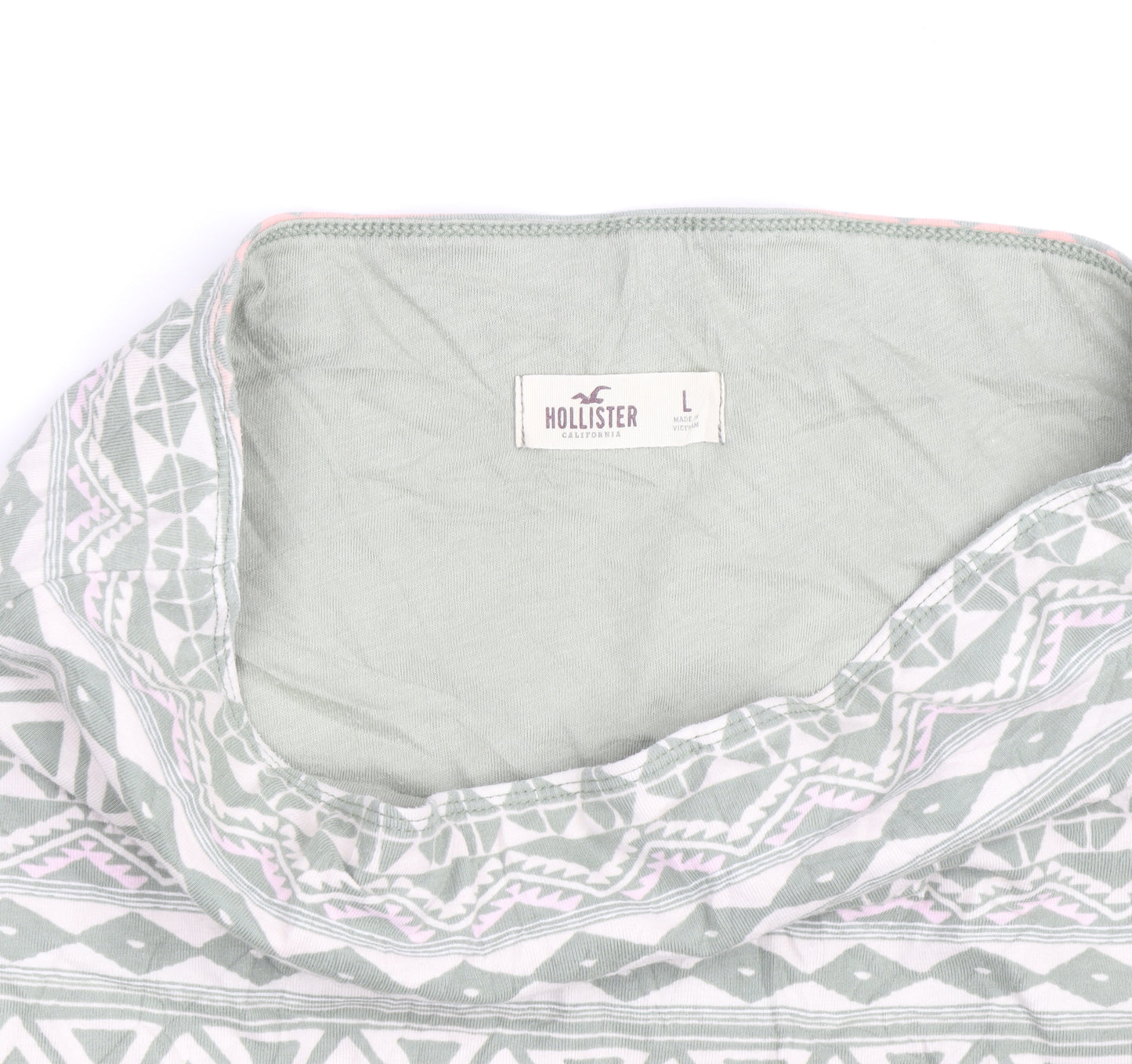 Hollister Womens Green Aztec Stretch Jersey Pencil Skirt L