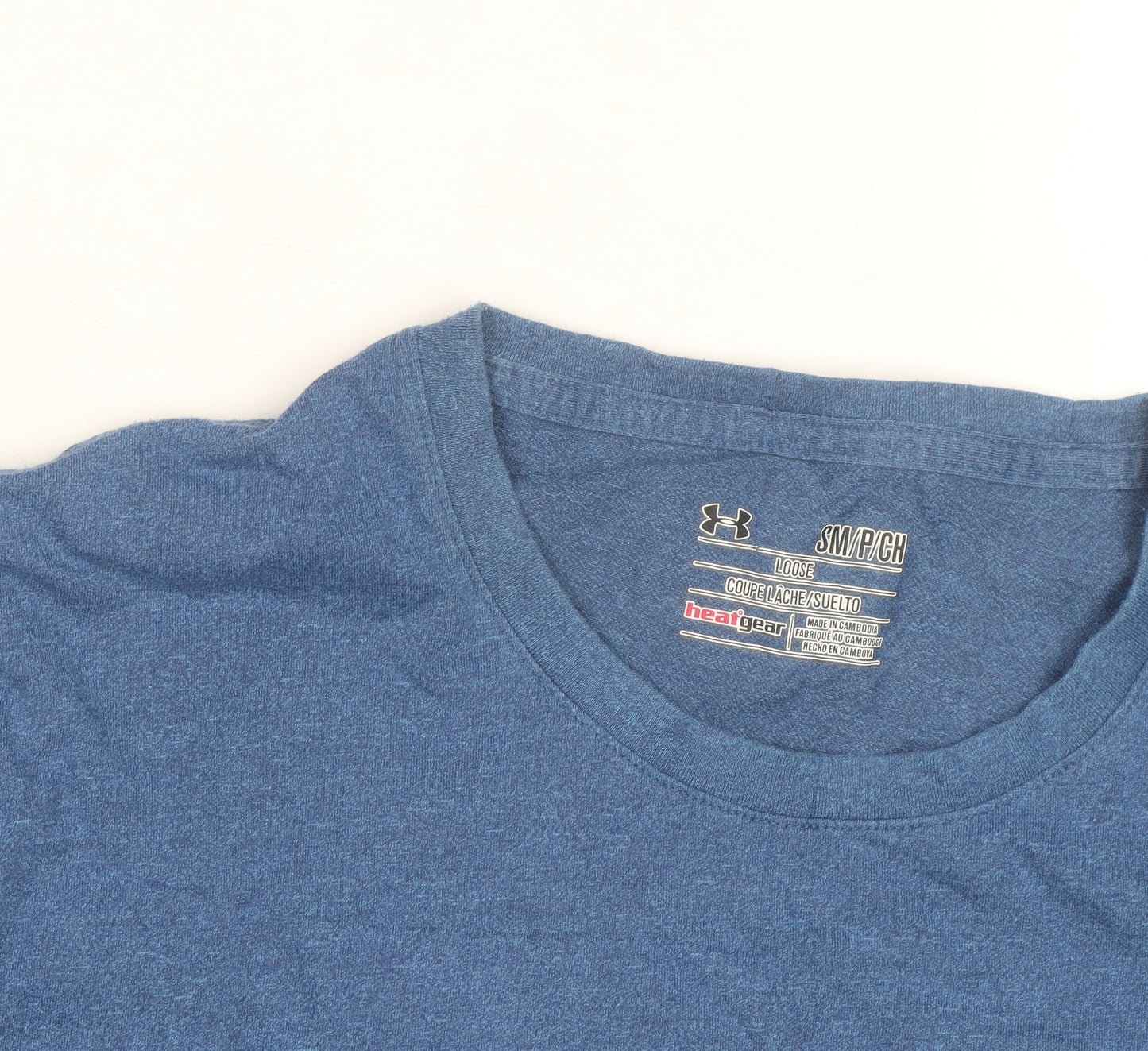 Under Armour Men Blue HeatGear T-Shirt Size S Loose Fit