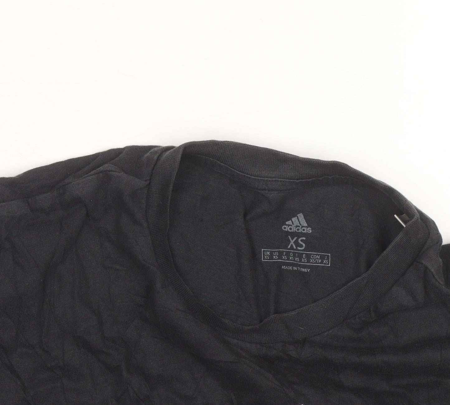 Adidas Men's Black XS Graphic Sports Cotton T-Shirt