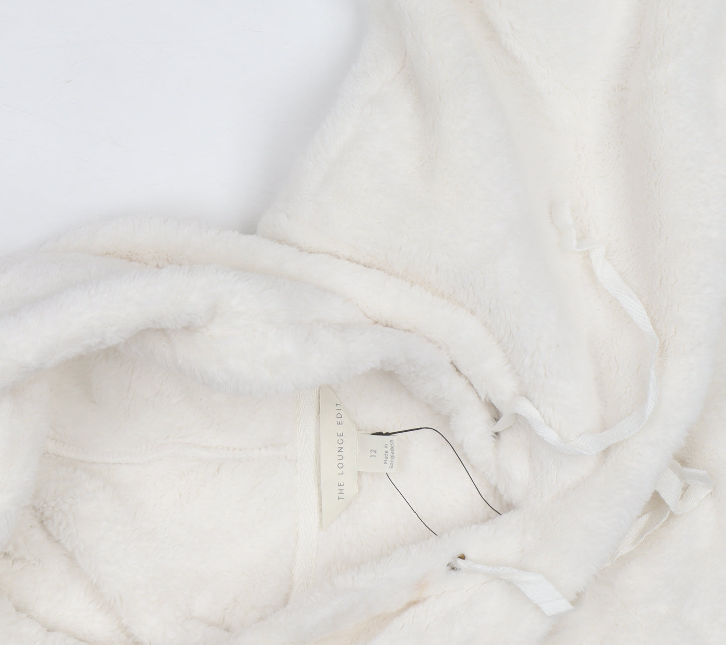 The Lounge Edit Women White Size 12 Pullover Fleece Hoodie
