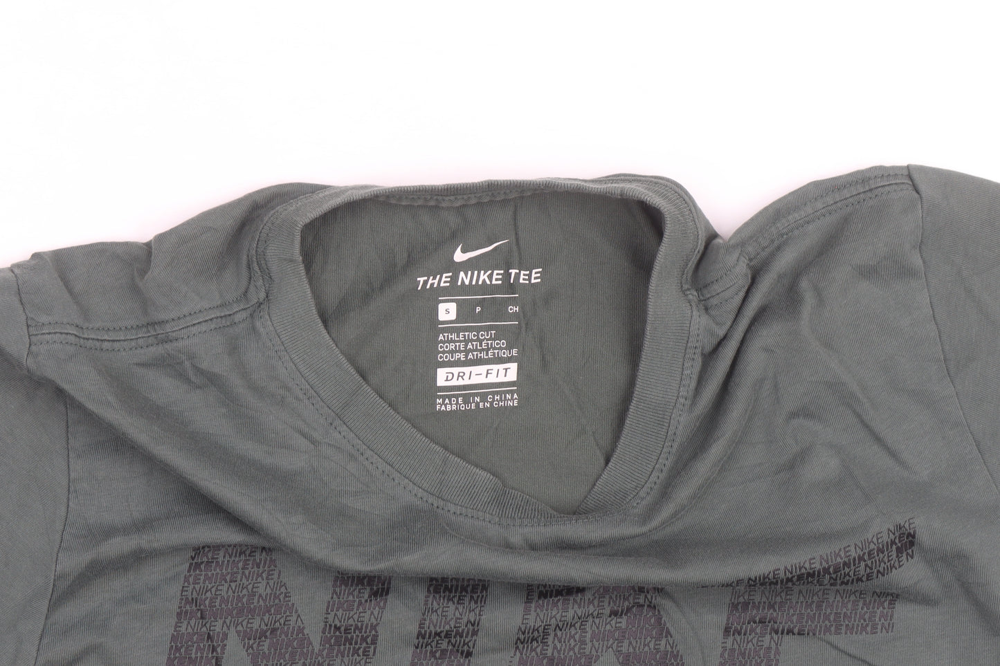 Nike Men's Green Dri-FIT Athletic Cut Short Sleeve Sports T-Shirt S
