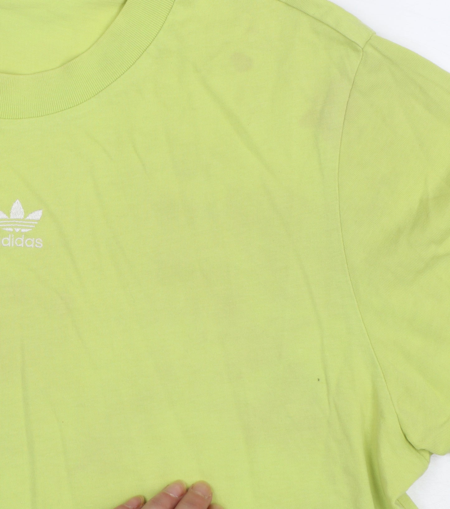 Adidas Women's Green Short Sleeve Cotton Sports T-Shirt Size 10