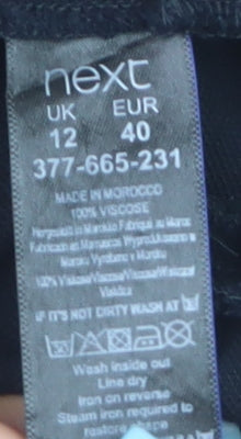 Next Women Black Size 12 Jogger Trousers Viscose Drawstring Waist