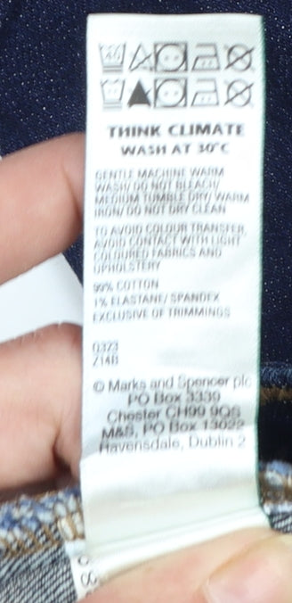 Marks and Spencer Men's Blue Slim Fit Jeans 34/31 Straight Denim
