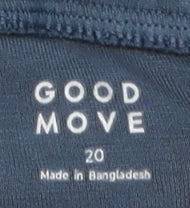 Marks and Spencer Goodmove Blue Cotton Jogger Trousers Women Size 20