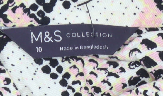 Marks and Spencer Women’s Multicoloured Animal Print Midi Shirt Dress Size 10