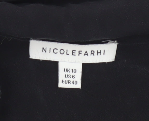Nicole Farhi Women's Black Silk Camisole Tank Top Size 10