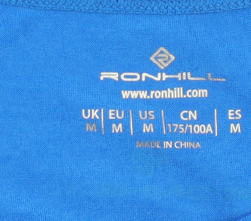 Ronhill Men Blue M Athletic Short Sleeve Running T-Shirt