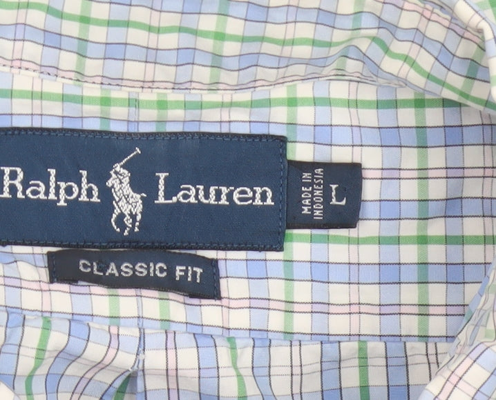 Ralph Lauren Men's Multicoloured Check Classic Fit Button-Down Shirt L