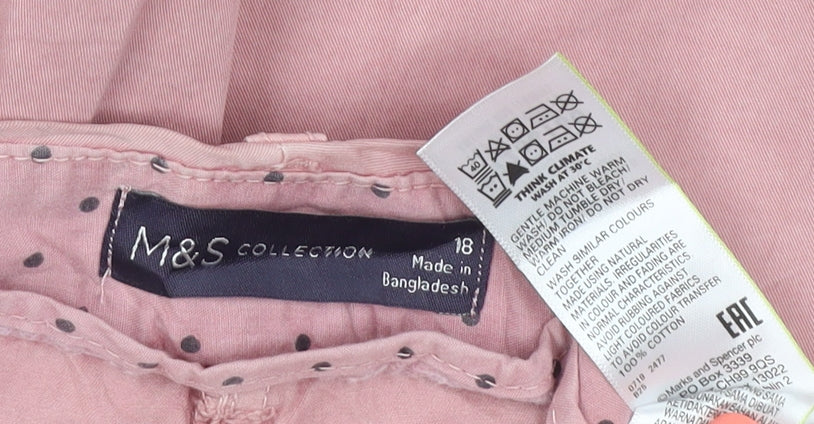 Marks and Spencer Women Pink Size 18 Relaxed Straight Jeans